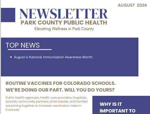 August Public Health Newsletter Cover