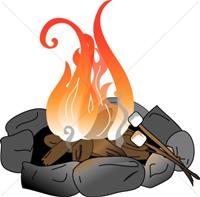 Campfire with Marshmallows on a stick